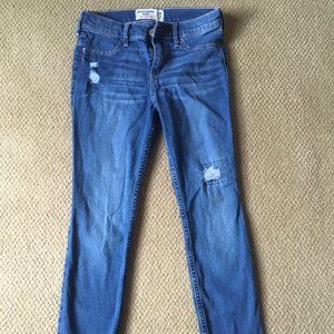 Girls Blue Fake Ripped Jeggings - Abercrombie